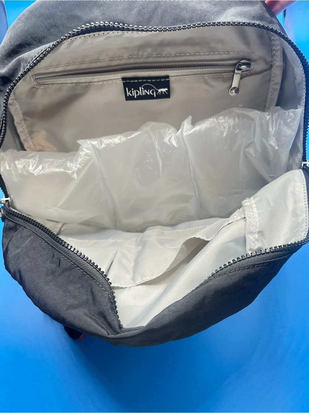 KIPLING Women's Black Fiona Backpack Kl9015 Black Tonal- Monkey Davina MSRP $114